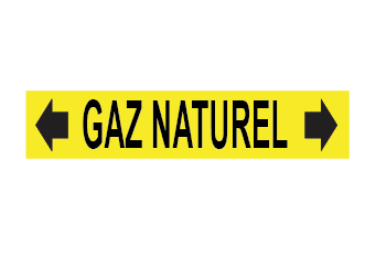 Marqueur de tuyau avec flèches – gaz naturel