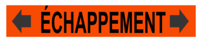 Marqueur de tuyau – échappement avec flèches