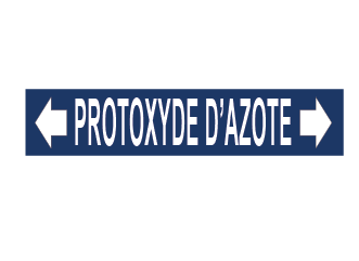 Marqueur de tuyau – oxyde d’azote avec flèche