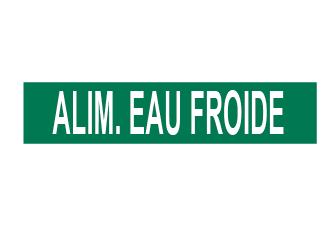 Marqueur de tuyau – alimentation en eau froide