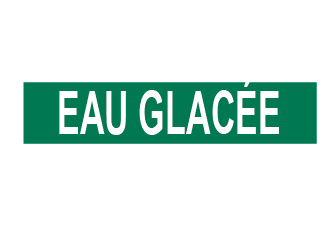 Marqueur de tuyau sans flèches – eau glacée