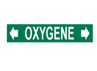 Marqueur de tuyau avec flèches – oxygène