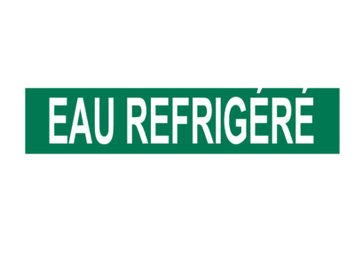 Marqueur de tuyau sans flèches – eau réfrigérée