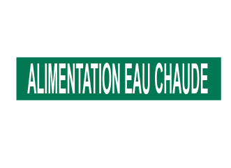 Marqueur de tuyau – alimentation en eau chaude avec flèches