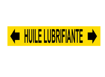 Marqueur de tuyau – huile lubrifiante avec flèche