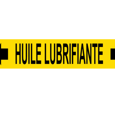 Marqueur de tuyau – huile lubrifiante avec flèche