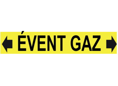 Marqueur de tuyau sans flèches – évent de gaz