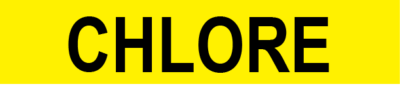 Marqueur de tuyau sans flèches – chlore