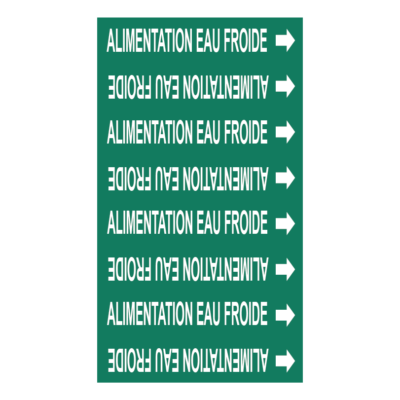 Étiquette Alimentation en eau froide 589
