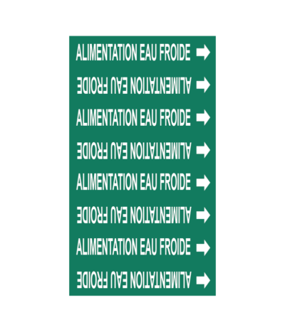 Étiquette Alimentation en eau froide 589