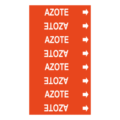 Étiquette Azote 589 orange