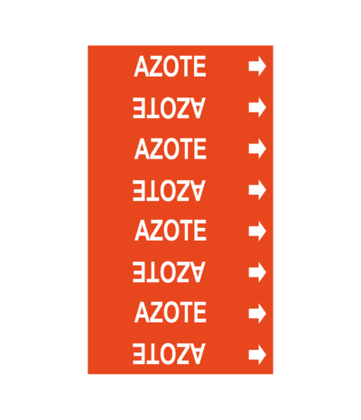 Étiquette Azote 589 orange