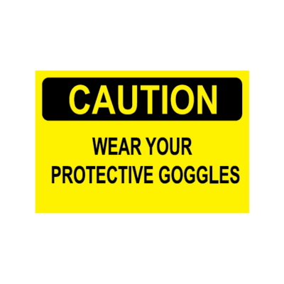 ATTENTION PORTEZ VOS LUNETTES DE PROTECTION