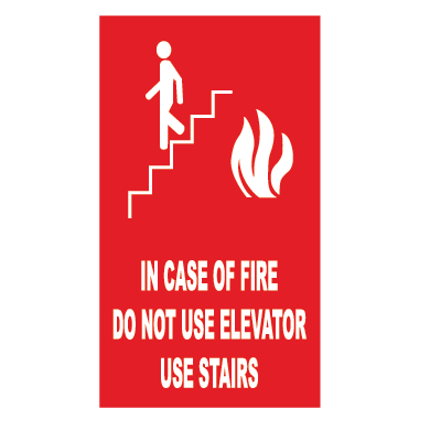 INCENDIE NE PAS UTILISER L'ASCENSEUR