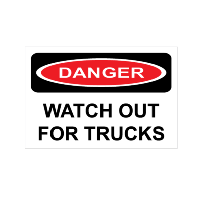 Attention au danger pour les camions