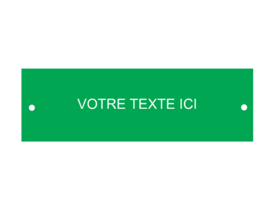 Plaque signalétique gravée en plastique