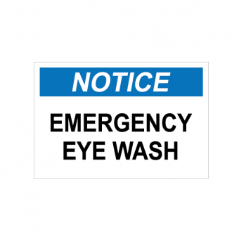 Avis de lavage oculaire d’urgence