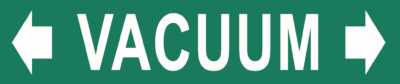 Marqueur de tuyau – vacuum avec flèches