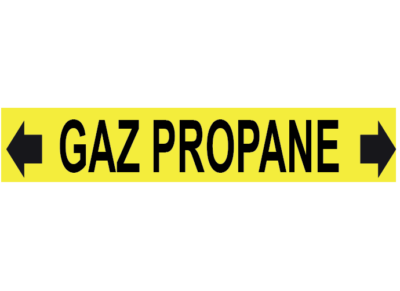 Marqueur de tuyau – gaz propane avec flèches