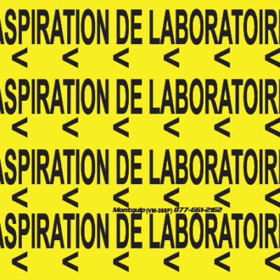L’étiquette Aspiration de laboratoire médical