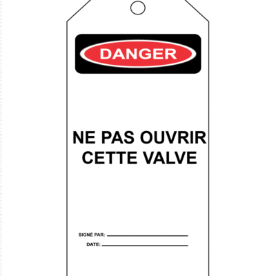 Ne pas ouvrir cette valve