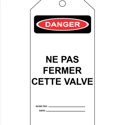 Ne fermer pas cette vanne