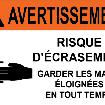 Avertissement risque d’écrasement