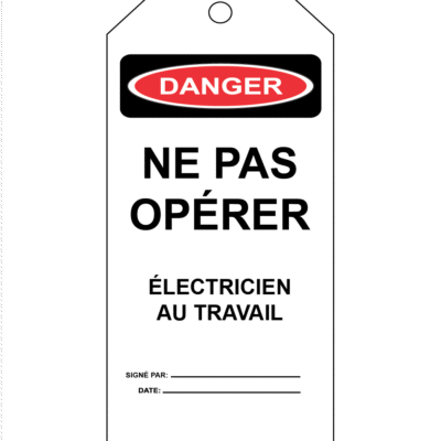 Ne pas faire fonctionner des électriciens au travail
