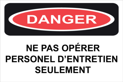 Danger ne faites pas appel au personnel de maintenance uniquement