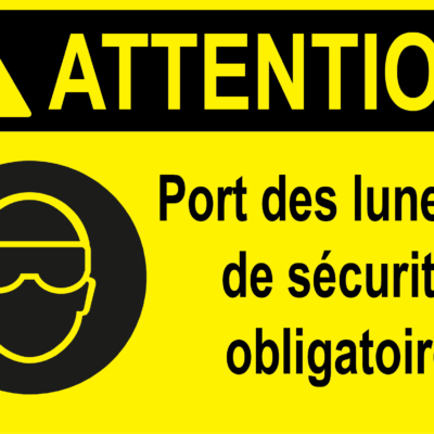 Attention, protection des yeux requise
