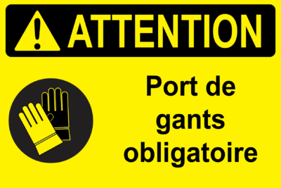 Attention, protection des mains requise