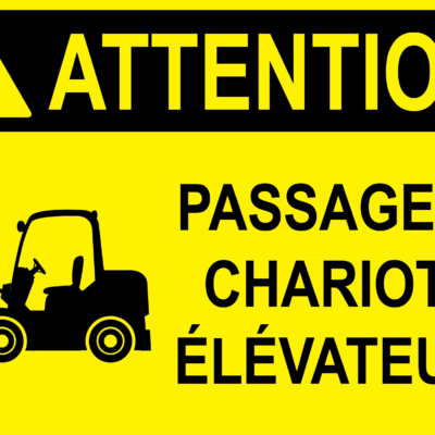 Attention circulation des chariots élévateurs