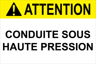 Attention pipeline haute pression