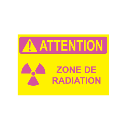 Attention zone de rayonnement