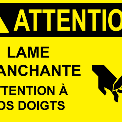 Attention, les bords tranchants surveillent vos doigts