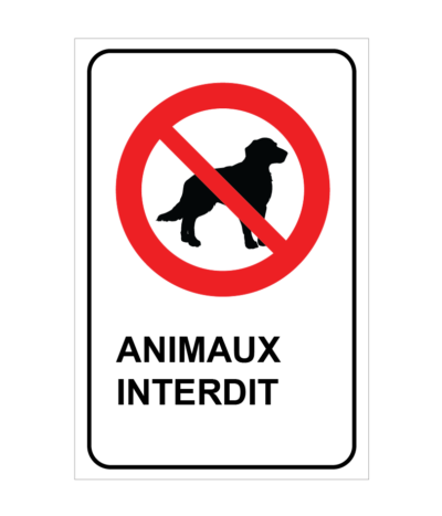 Pas d’animaux de compagnie
