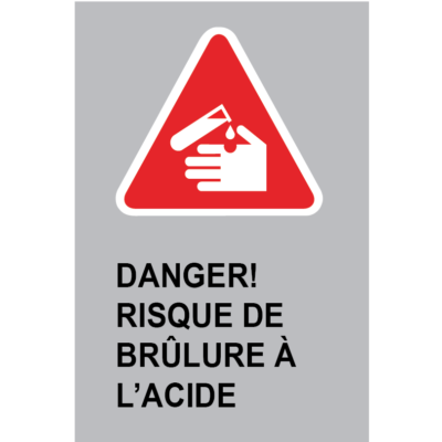 Risque de brûlure acide