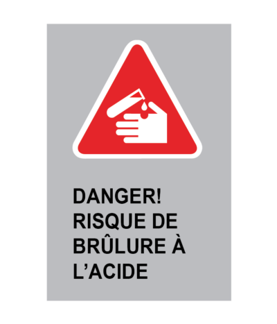 Risque de brûlure acide