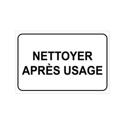 Nettoyer après utilisation