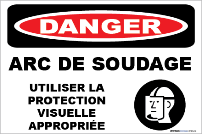 Danger d’arc électrique porter des lunettes de protection