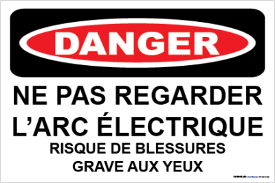 Danger arc flash risque de cécité