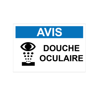 Avis Station de lavage oculaire d’urgence avec pictogramme