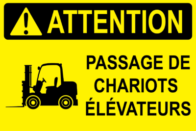 Attention à la circulation des chariots élévateurs